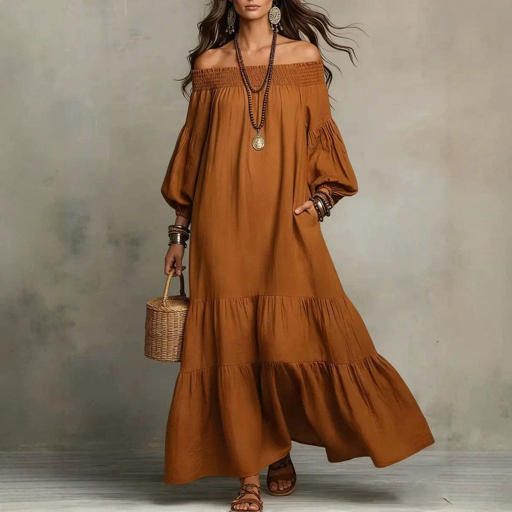 Boho Off-Shoulder Kleid