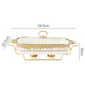 Goldplattierte Rechteckige Casserole mit Deckel
