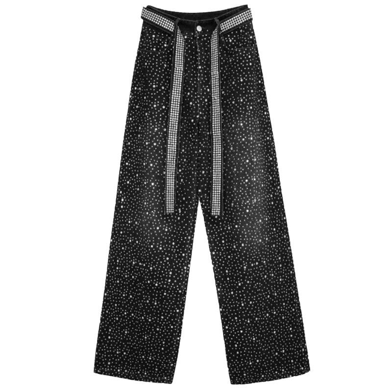 Retro Jeans mit Strass
