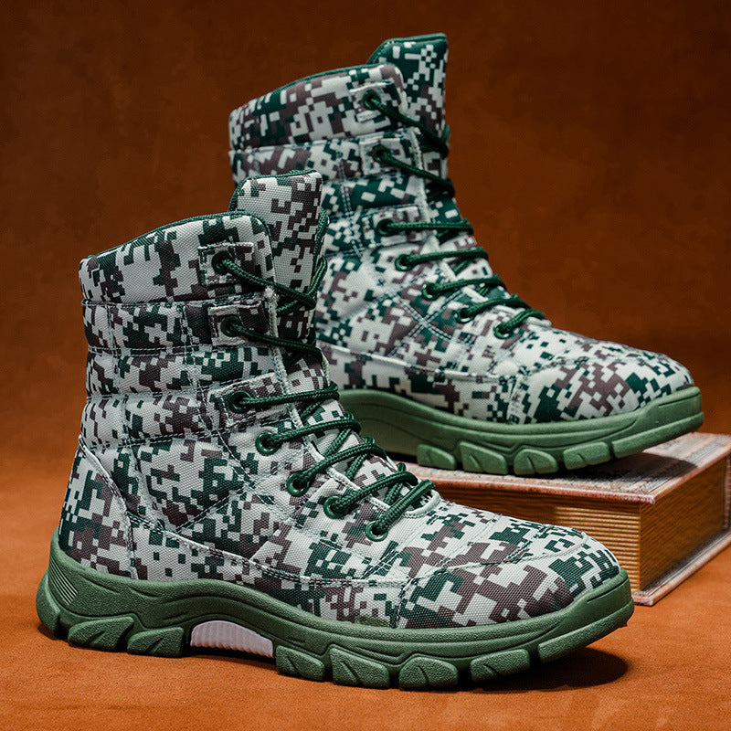 Gefütterte Camouflage Wanderstiefel für Herren