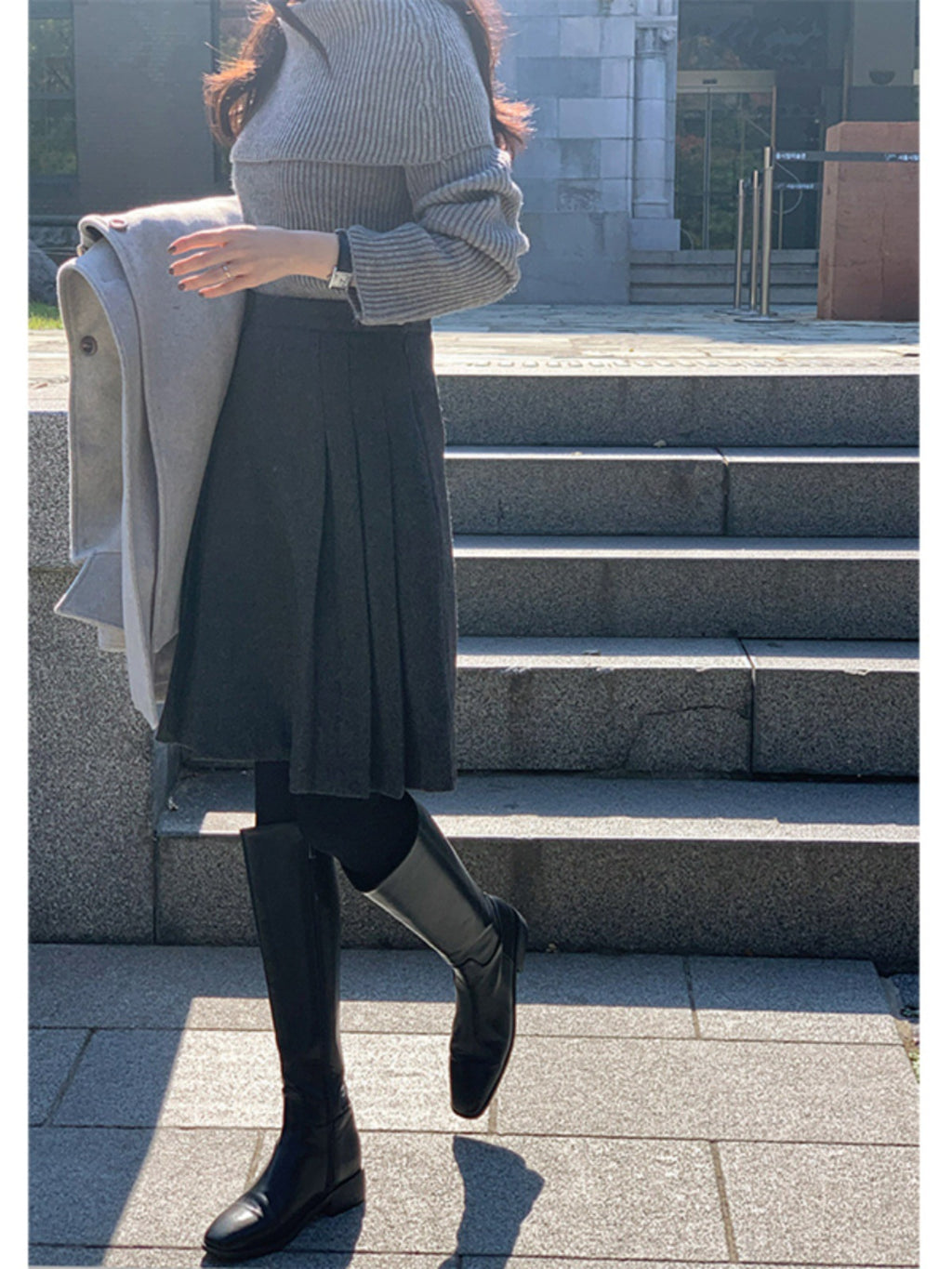 Eleganter Minirock aus Spandex mit Falten