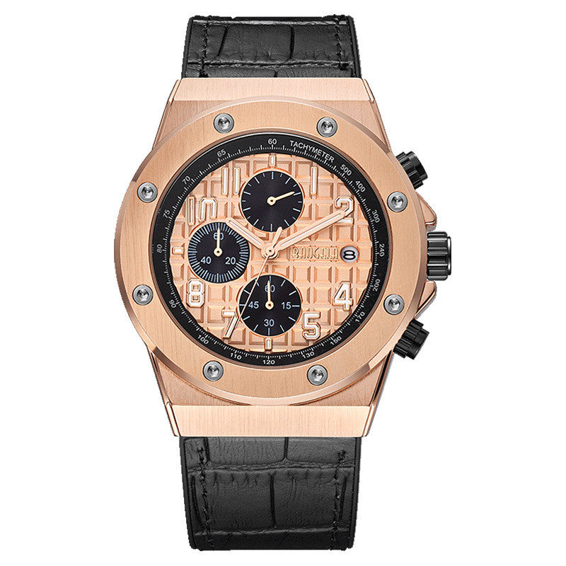 Sportliche Quarz-Herrenuhr mit Silikonarmband – Bild 3 | LuxeStyle