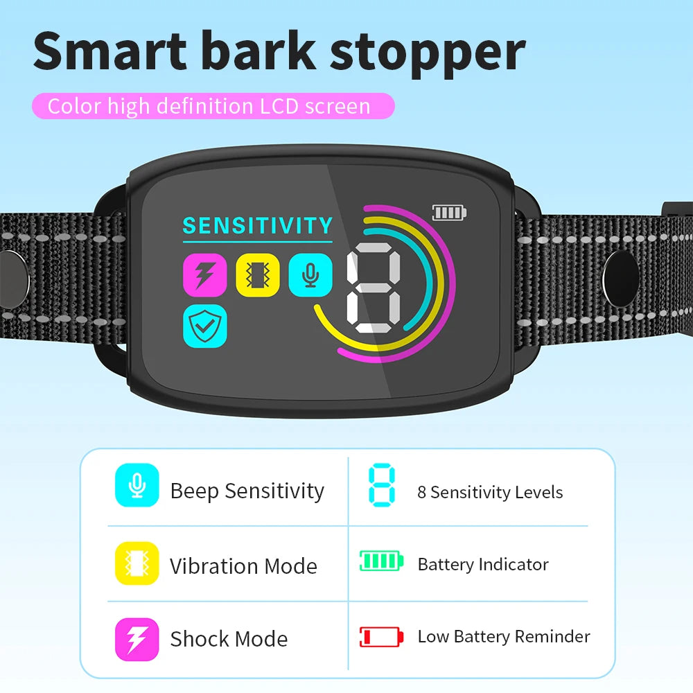Smart Anti-Bell Halsband mit HD-Display