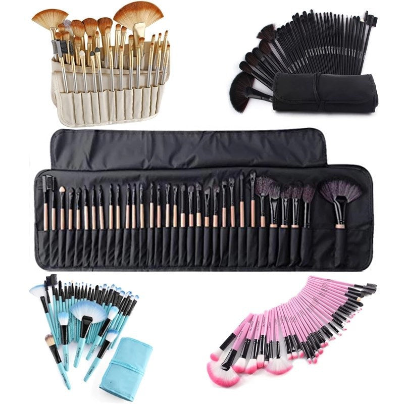 32-teiliges Make-up Pinselset mit Tasche – Bild 1 | LuxeStyle