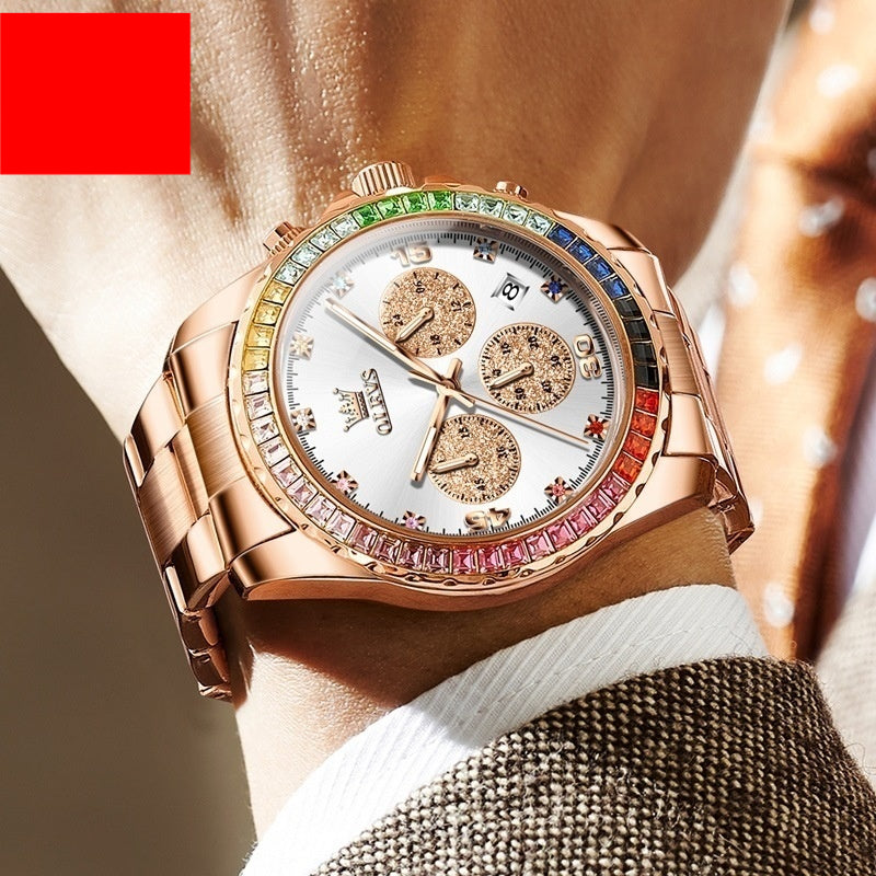 Multifunktionale Drei-Augen-Quarzuhr für Herren – Bild 7 | LuxeStyle