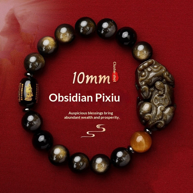 Obsidian Pi Xiu Armband mit Sutra-Gravur – Bild 11 | LuxeStyle