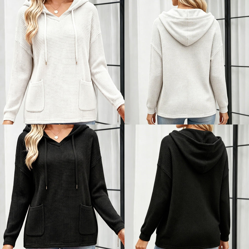 Kapuzenpullover Strick Loose-Fit Damen