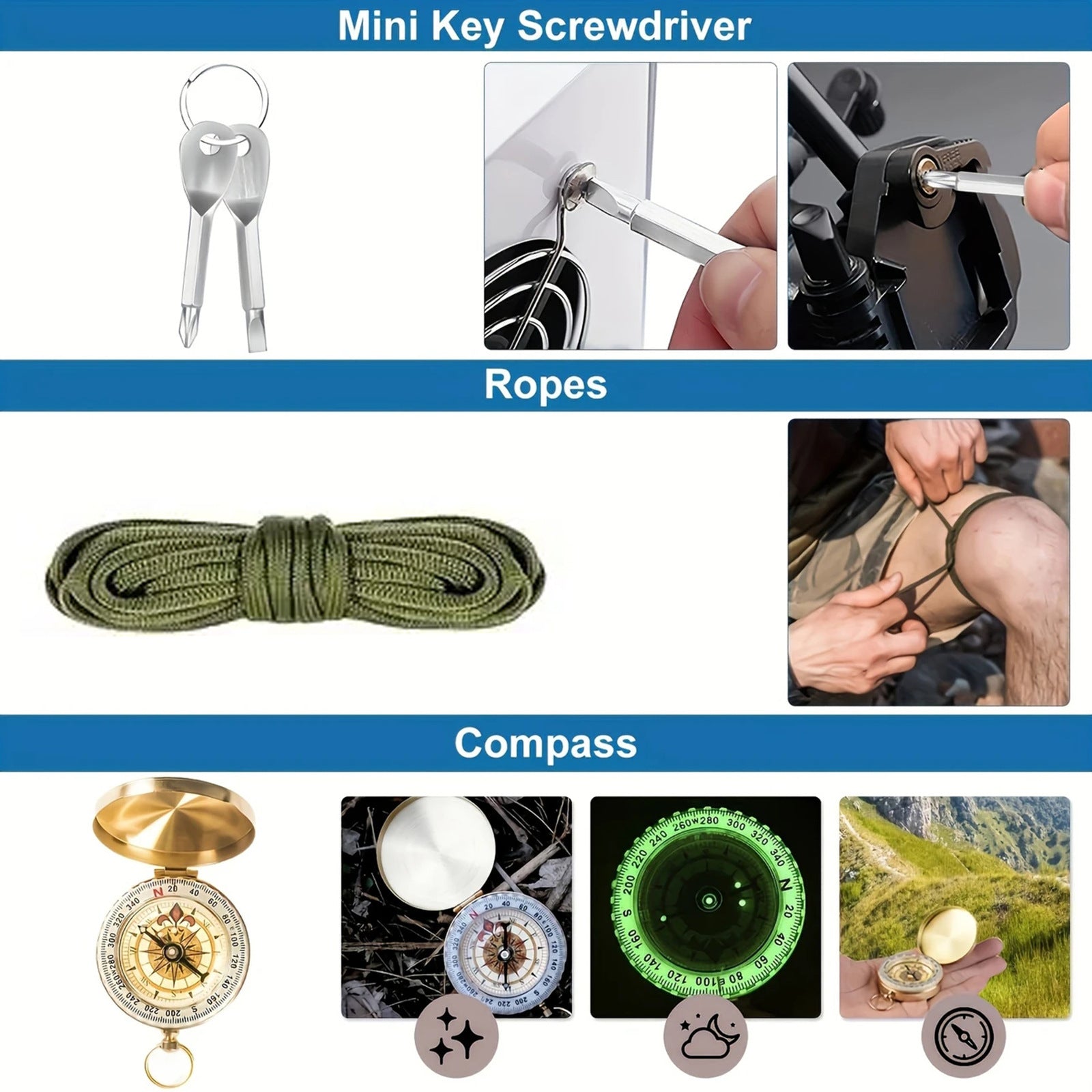 Outdoor Camping Notfall-Set