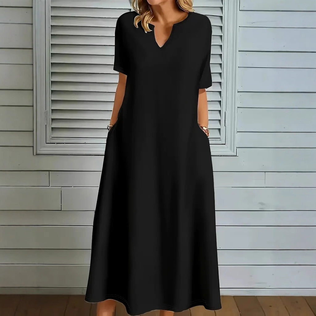 Damen Sommerkleid mit V-Ausschnitt – Bild 11 | LuxeStyle