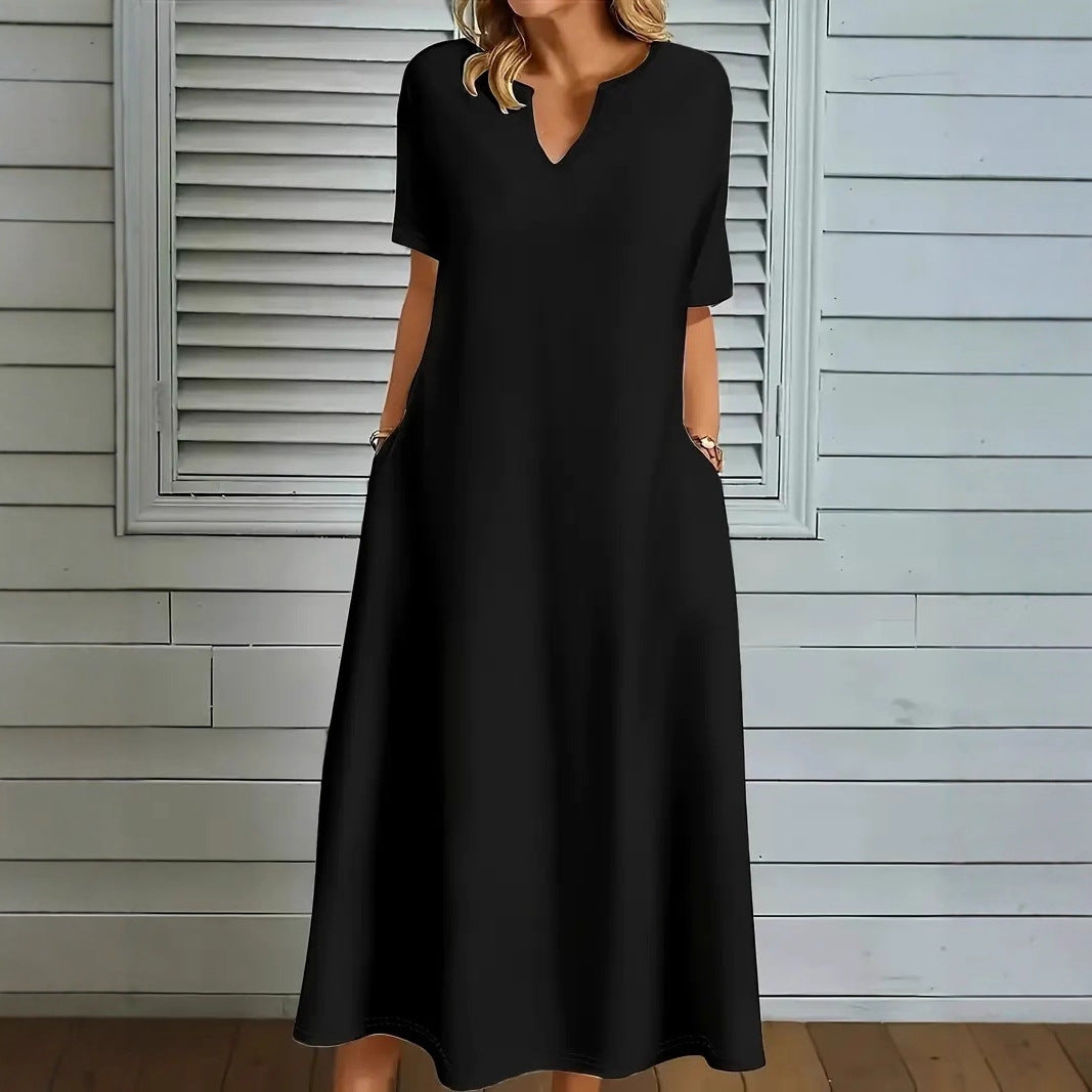 Damen Sommerkleid mit V-Ausschnitt – Bild 11 | LuxeStyle