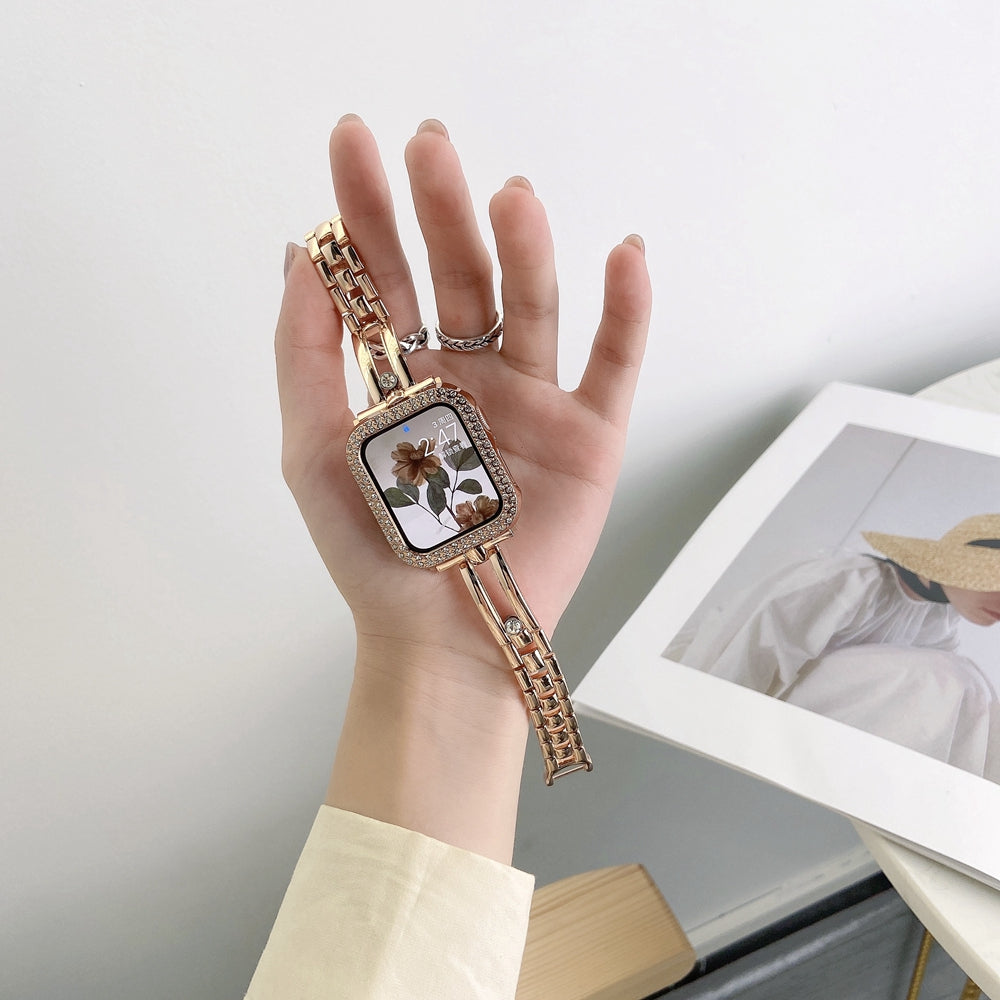 Uhrarmband aus Stahl mit Doppeldiamant-Shell – Bild 5 | LuxeStyle