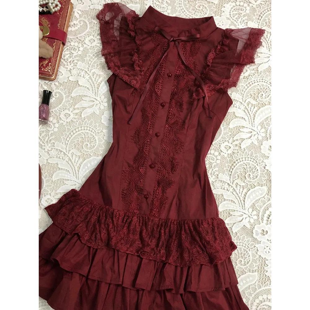 Ärmelloses Kleid mit Schleife und Spitze – Bild 7 | LuxeStyle