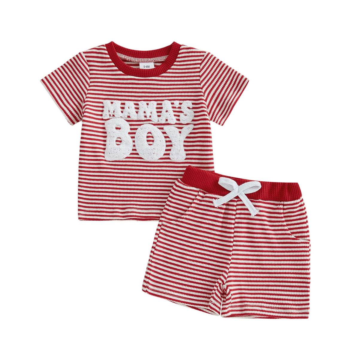 Besticktes Streifen-Set für Jungen – Bild 4 | LuxeStyle