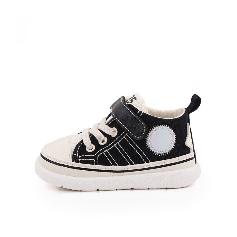 Kinder High-Top Canvas-Sneakers mit Klettverschluss – Bild 6 | LuxeStyle