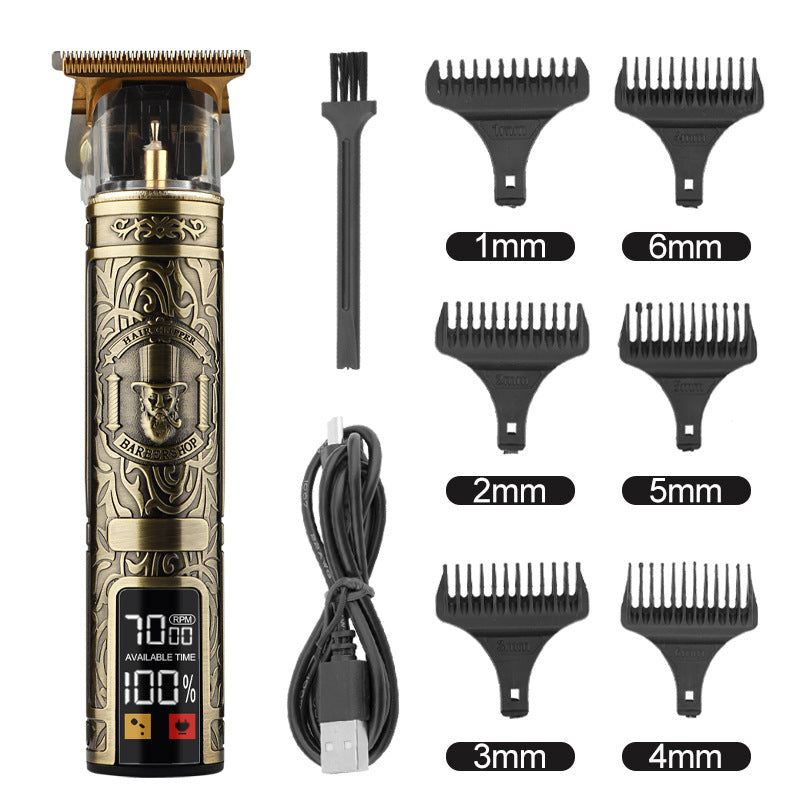 Retro-Haartrimmer mit Öl-Kopfgravierung