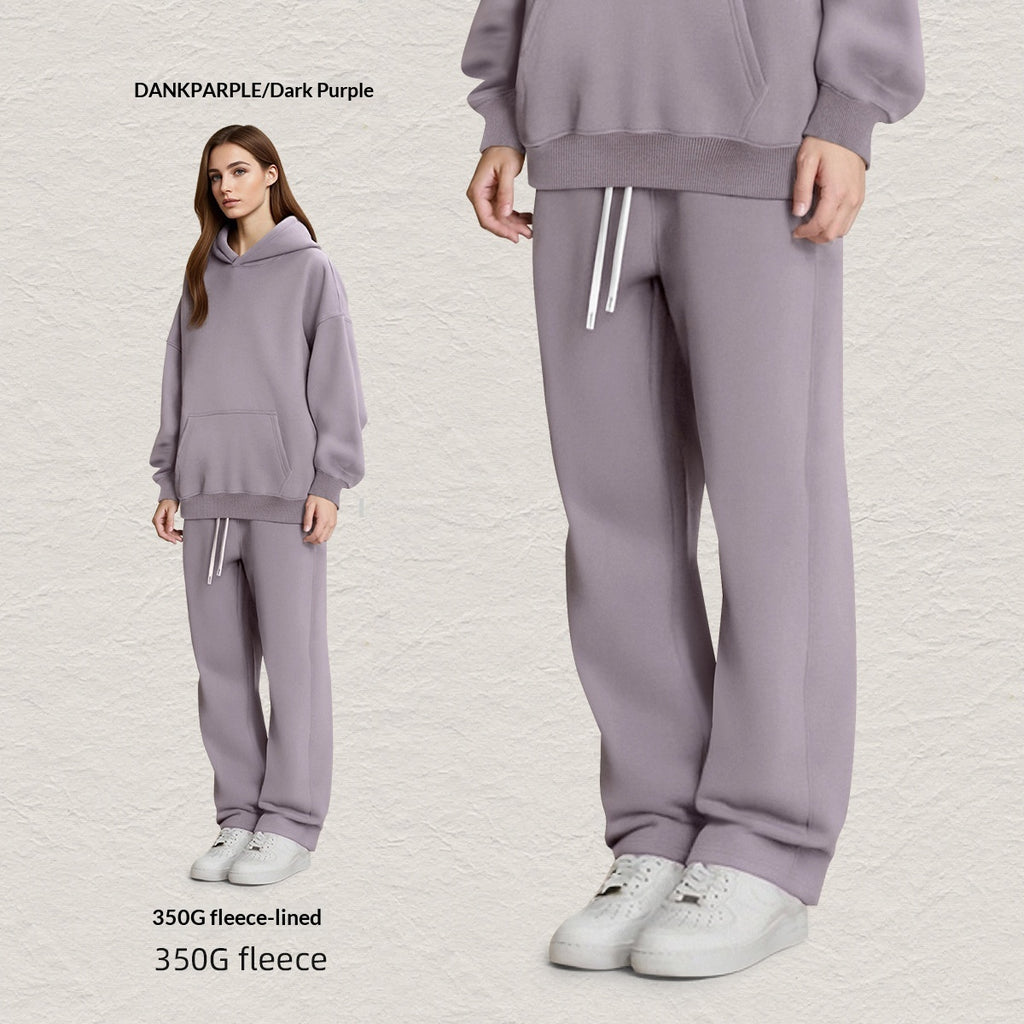 Kapuzen-Sweatshirt-Set, Fleece-gefüttert