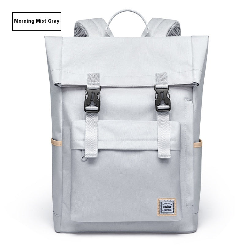 Schulrucksack für Laptop – Morning Mist Gray – Bild 5 | LuxeStyle