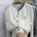 Koreaner Stil Liebesmotiv Patchwork Langarmshirt