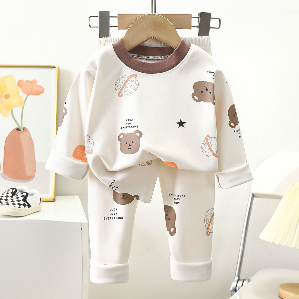 Zweiteiliges warmes Schlafanzug-Set für Kinder – Bild 14 | LuxeStyle