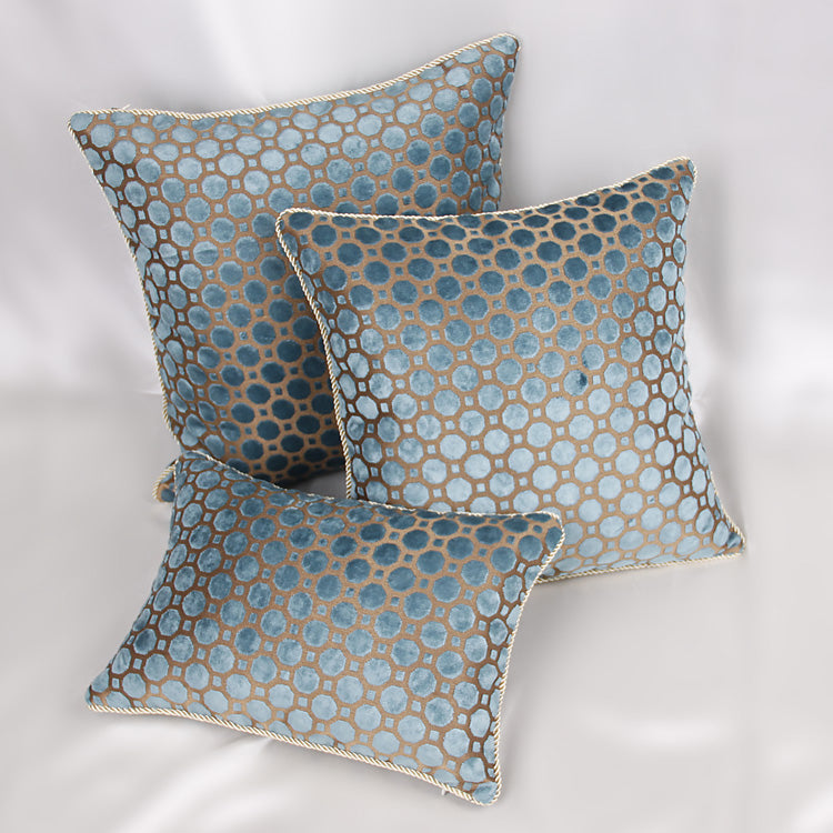 Blau gepunktetes Sofakissen | LuxeStyle