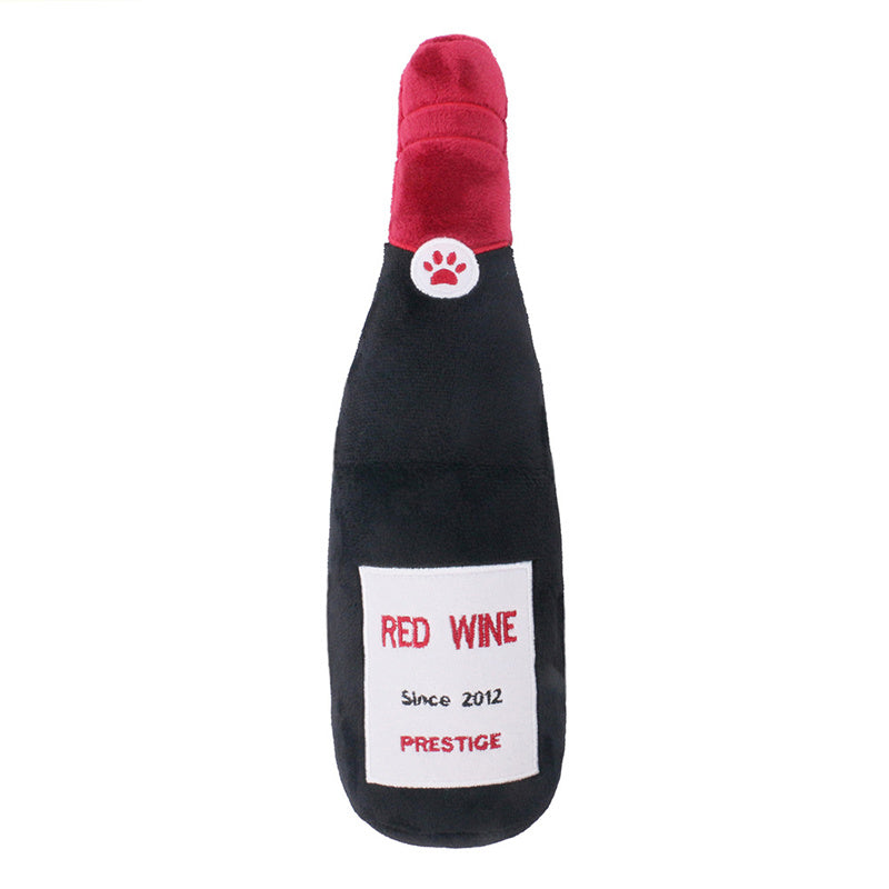 Wein-Flasche Plüsch-Spielzeug für Haustiere – Bild 1 | LuxeStyle