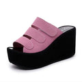 Keilsandalen mit Klettverschluss
