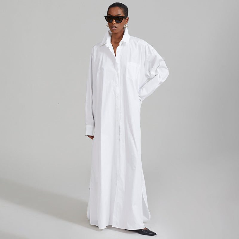 Cardigan-Kleid mit Knopfleiste und Schlitz