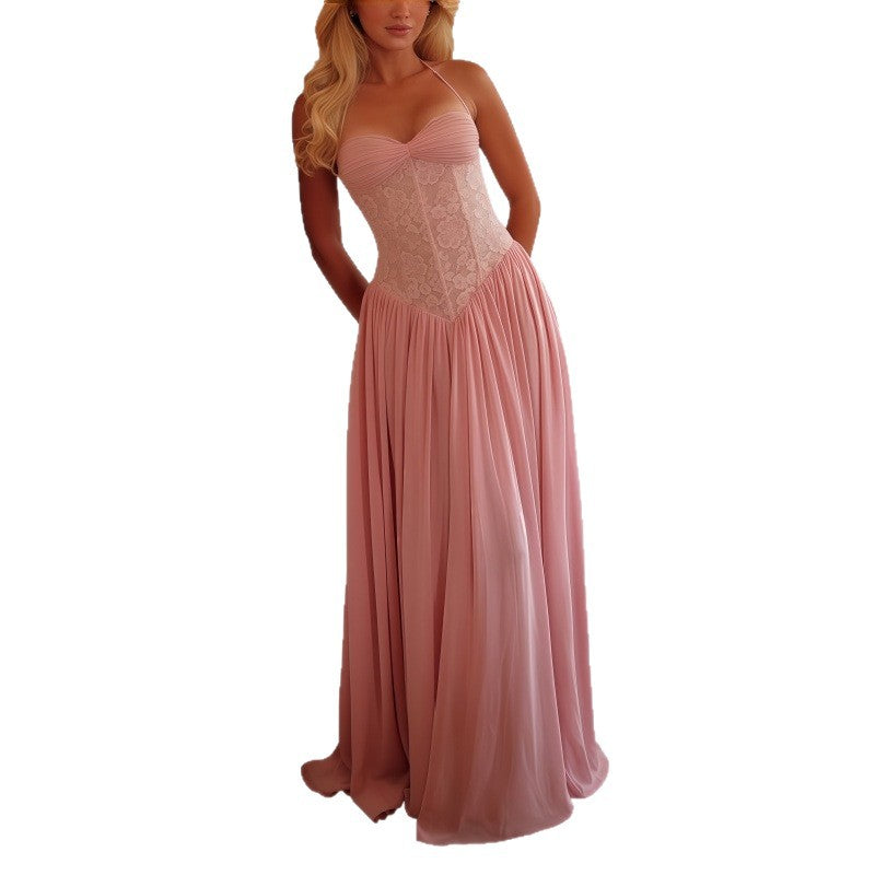 Elegantes Off-Shoulder Maxikleid mit Spitze – Bild 7 | LuxeStyle