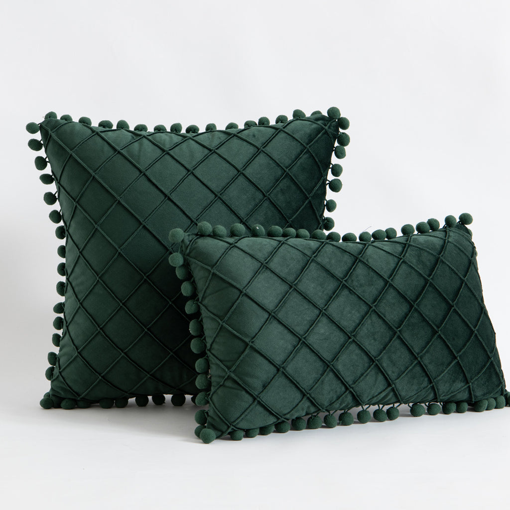 Samt Kissenbezug mit Rautenmuster und Quasten – Bild 13 | LuxeStyle