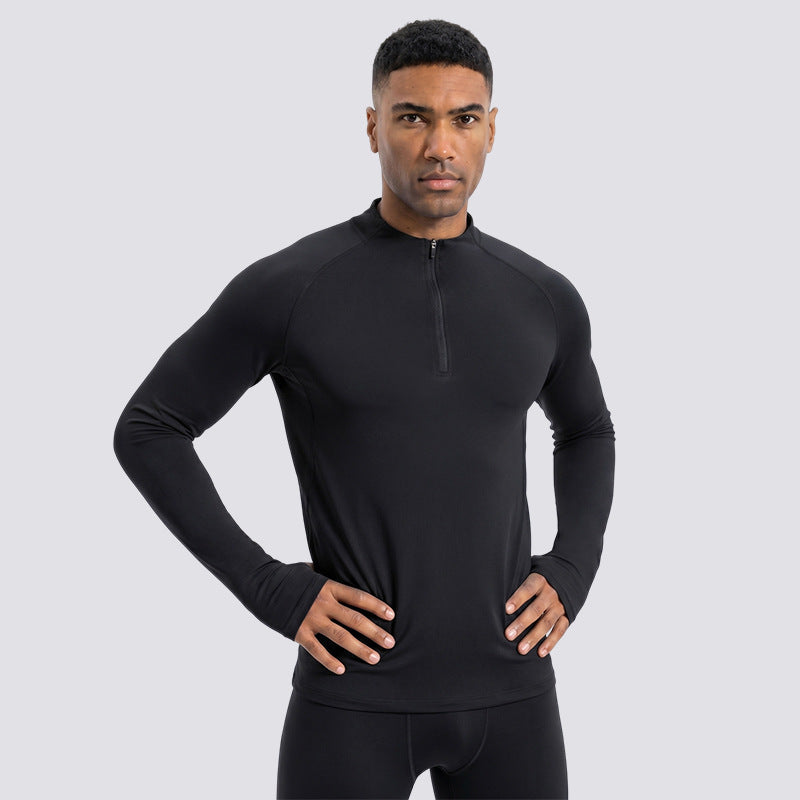 Herren Sportshirt Langarm mit Halbreissverschluss – Bild 9 | LuxeStyle