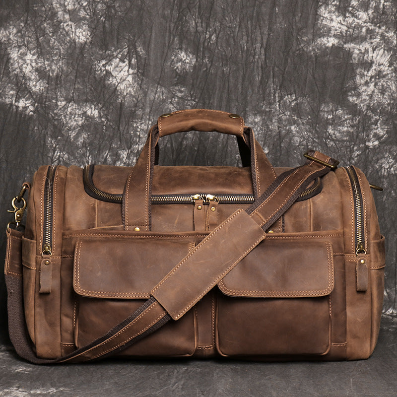 Vintage-Leder Reisetasche