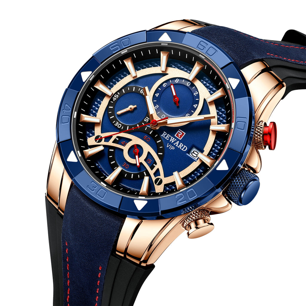 Herren Quarzuhr mit Kalender und Silikonarmband | LuxeStyle