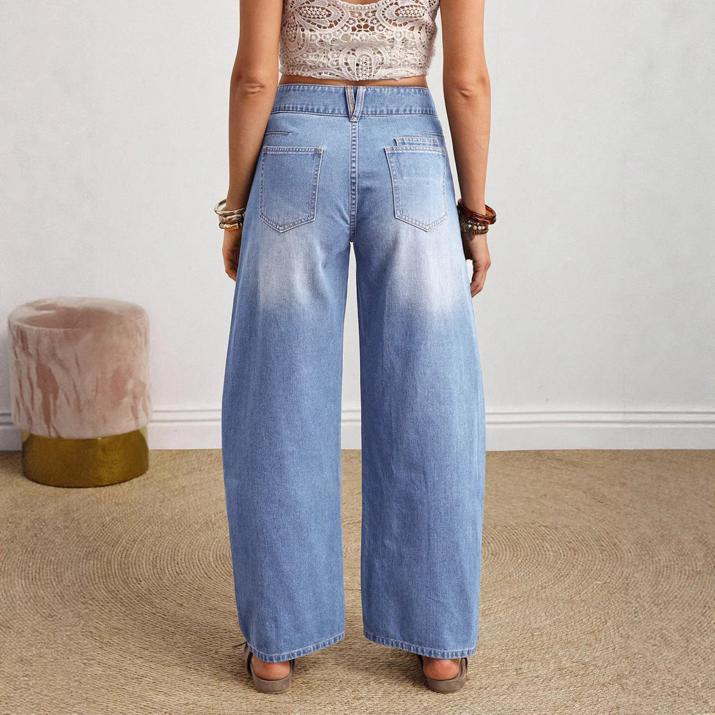 Retro Jeans, gerade geschnitten