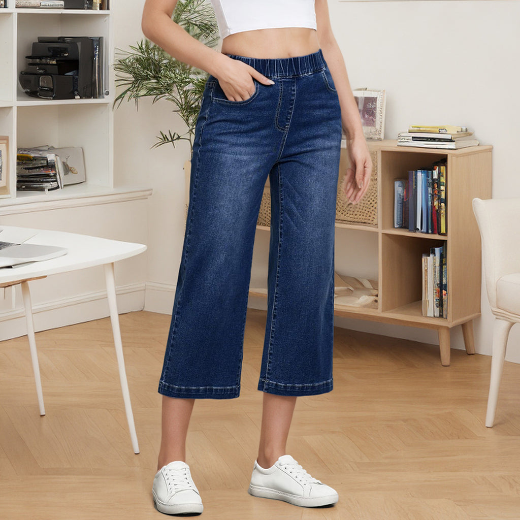 Damen-Hochbund-Stretchjeans