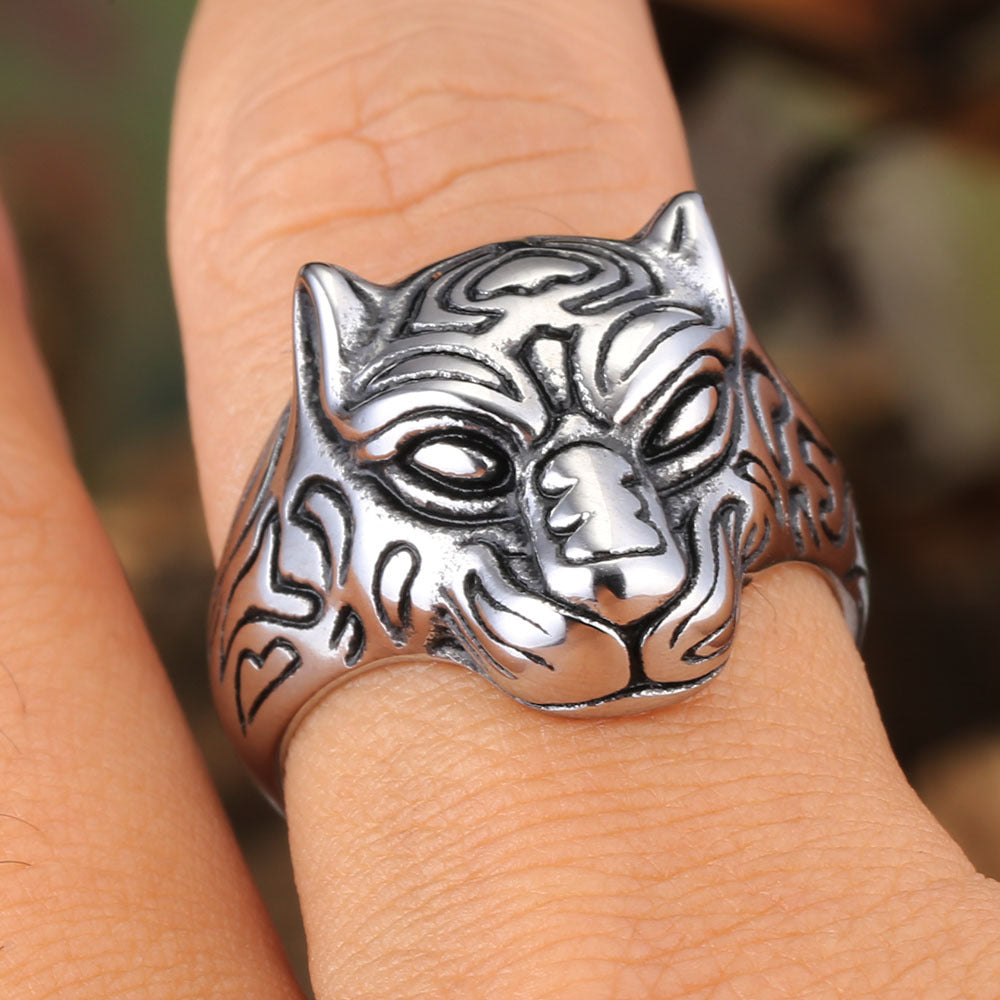 Leopard-Kopf Ring