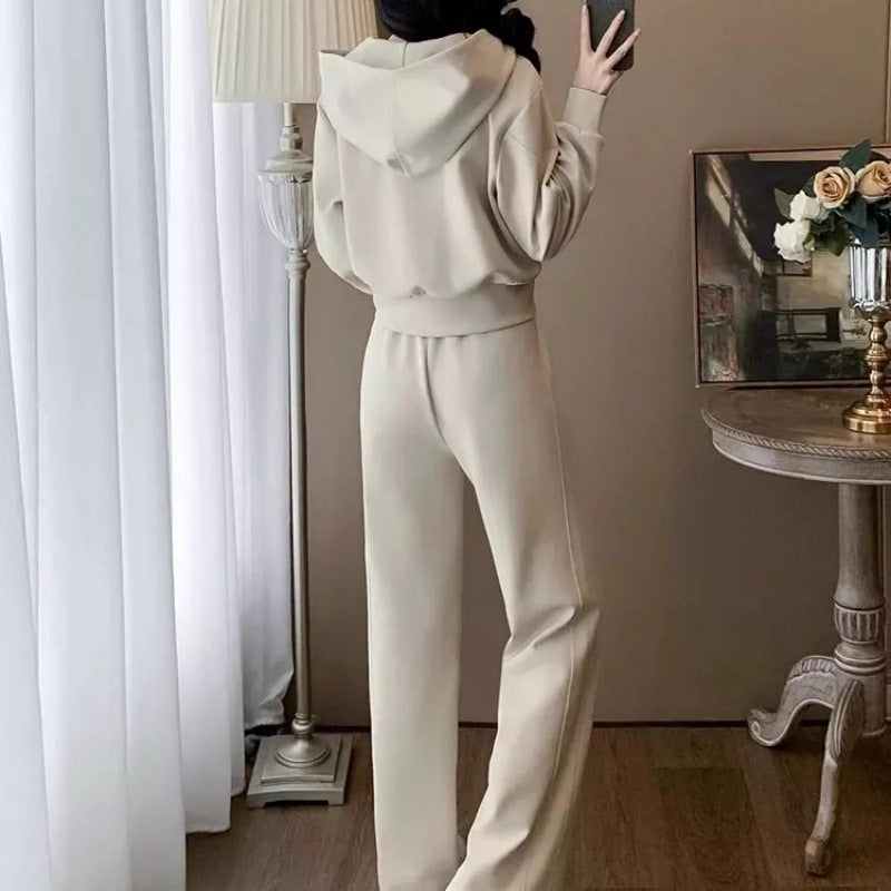 Hoodie und weite Hose Set im Western-Stil