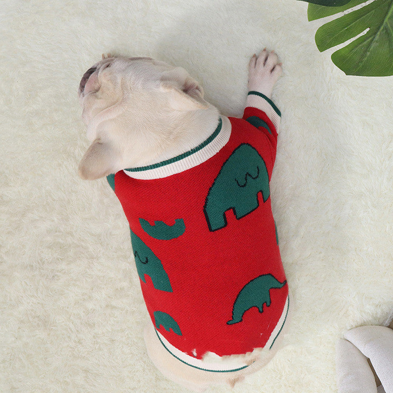 Elefanten-Print Wollpullover für Hunde – Bild 2 | LuxeStyle