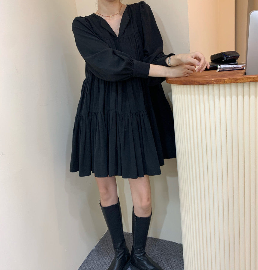 Plissiertes A-Linien Kleid