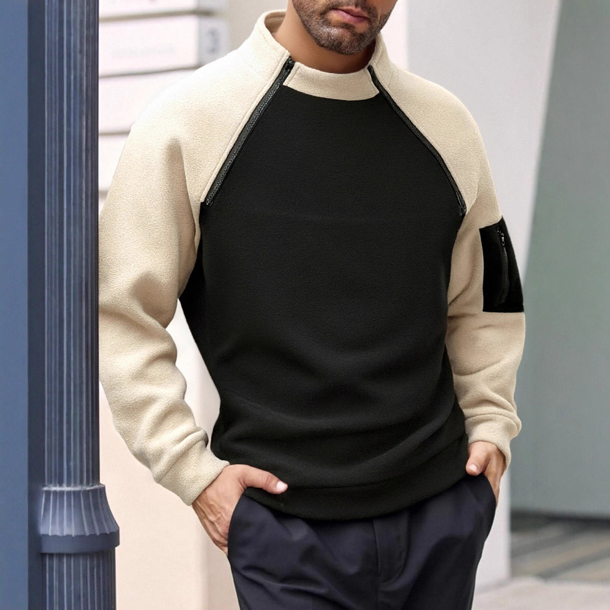 Stehkragen-Pullover für Herren – Bild 12 | LuxeStyle