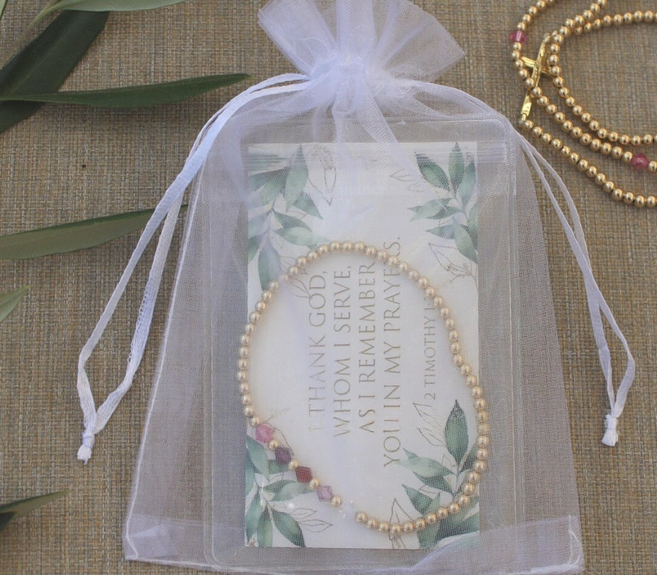 Vergoldetes Zwölf-Perlen-Armband für Damen