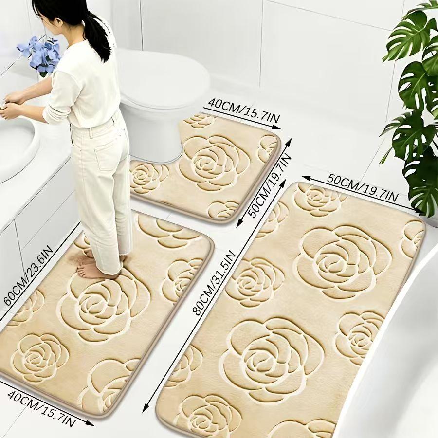 Badezimmer-Set mit Rosenmuster – Bild 2 | LuxeStyle