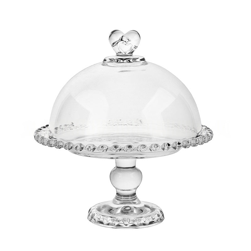 Herzförmige Glas Etagere für Kuchen & Desserts
