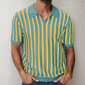 Gestreiftes Strick-Polohemd für Herren – Bild 9 | LuxeStyle