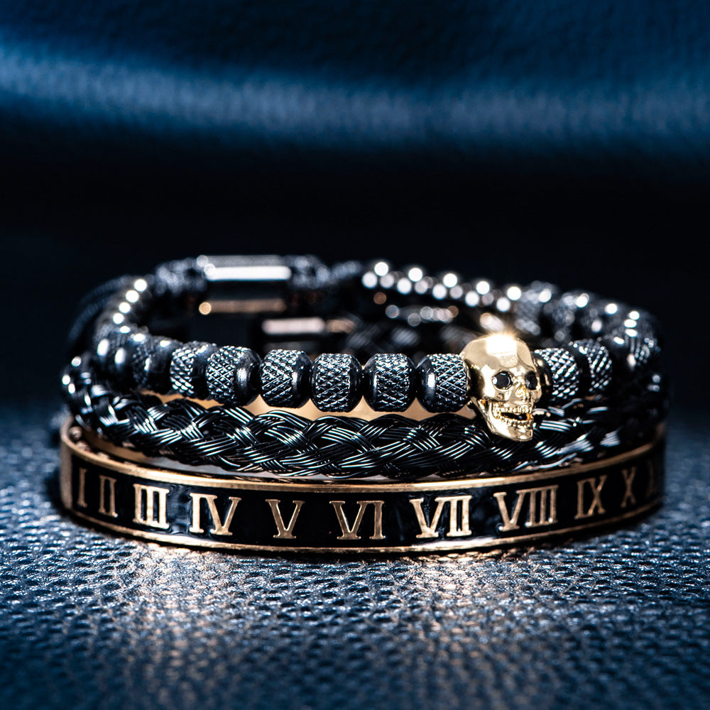 Ghost Head Armband-Set aus Edelstahl – Bild 9 | LuxeStyle