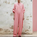 Minimalistischer, plissierter Jumpsuit – Bild 1 | LuxeStyle