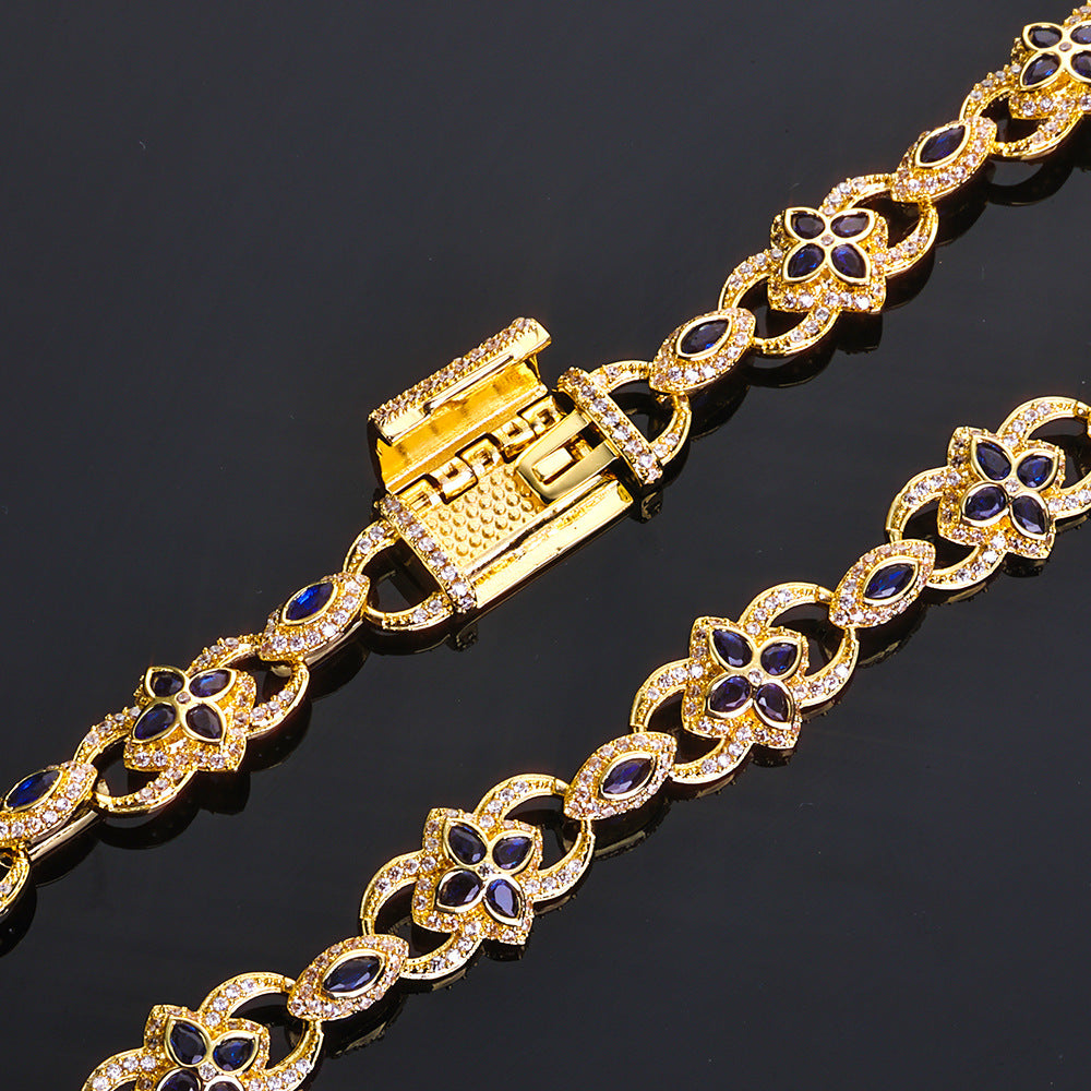 Hip-Hop Armband mit Zirkonia und farbigen Steinen – Bild 4 | LuxeStyle