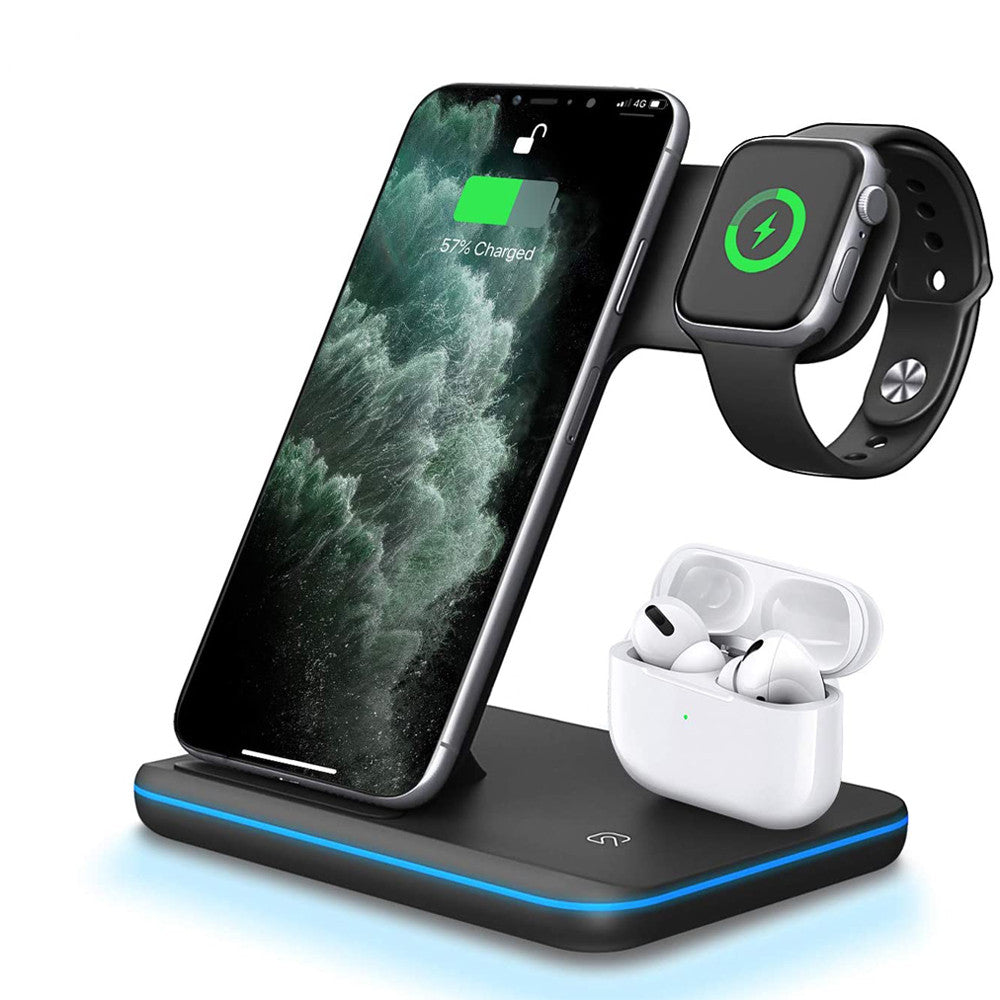 3-in-1 Wireless Ladestation für Apple & Android