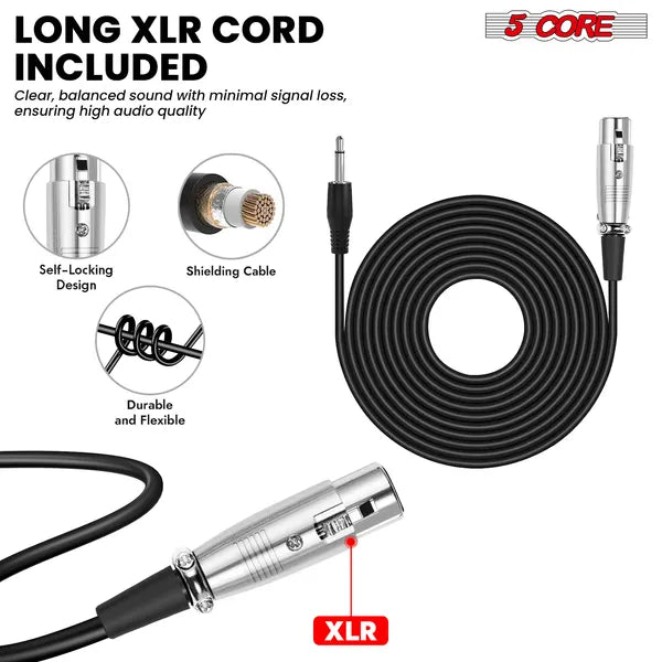 5 Core XLR Dynamisches Metallmikrofon – Ansicht 3
