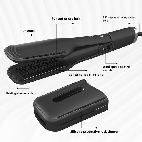 2-in-1 Warmluft-Haarglätter für nasses & trockenes Haar – Ansicht 2