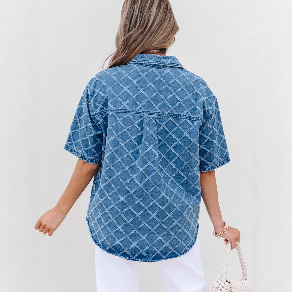 Kariertes Denim-Hemd im Vintage-Stil – Bild 5 | LuxeStyle